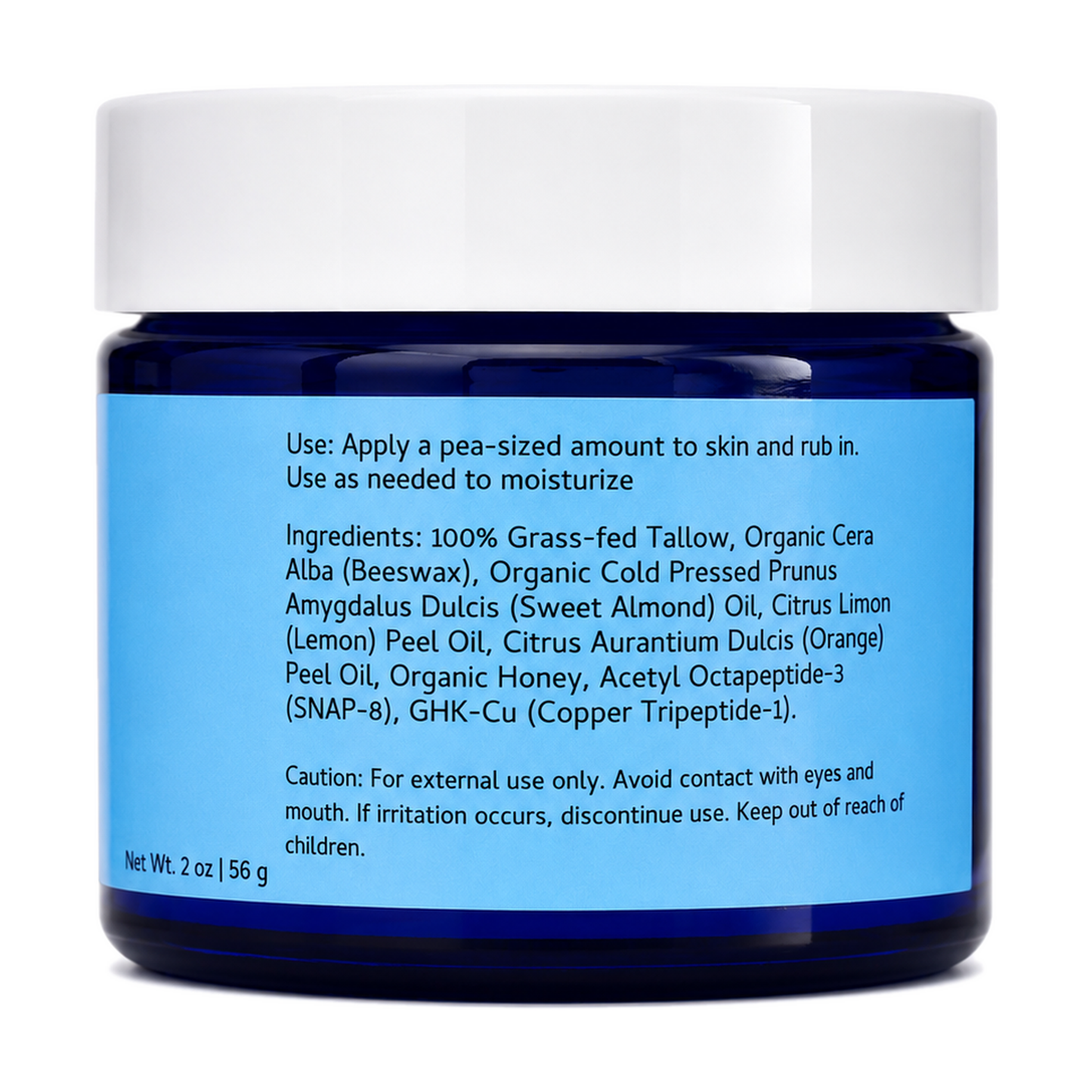 BlueGlow GHK-Cu & SNAP-8 Tallow Firming Peptide Balm